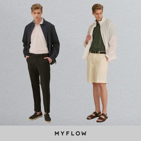 [방송중에서만]마이플로우 쿨 썸머 패키지 5종(PK반팔셔츠4+냉감재킷1),남성