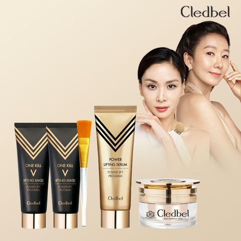 [카드 5%할인]끌레드벨 골드 리프팅팩 블랙에디션 2개 + 세럼 대용량 + 스네일크림 
