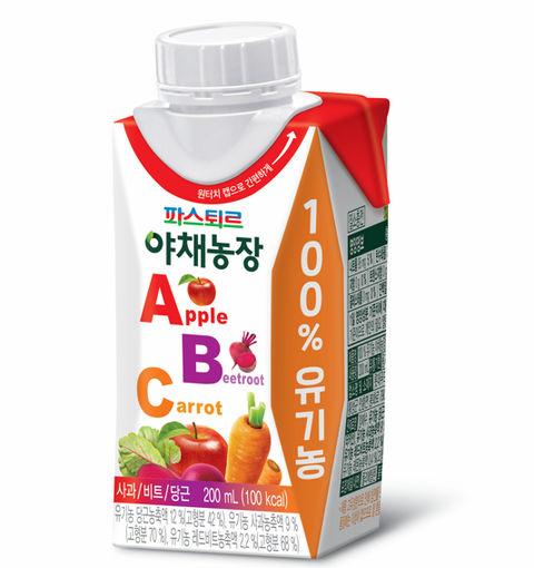야채농장 100% 유기농 ABC 200ml 2박스 (총 40입)