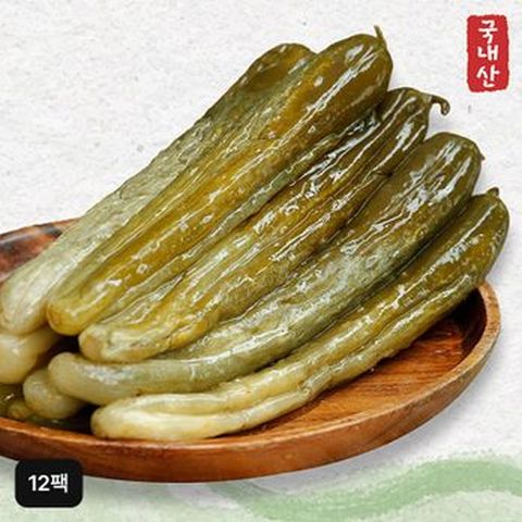 국내산 아삭한 오이지 12팩/ 총 3.6kg(24~36개)