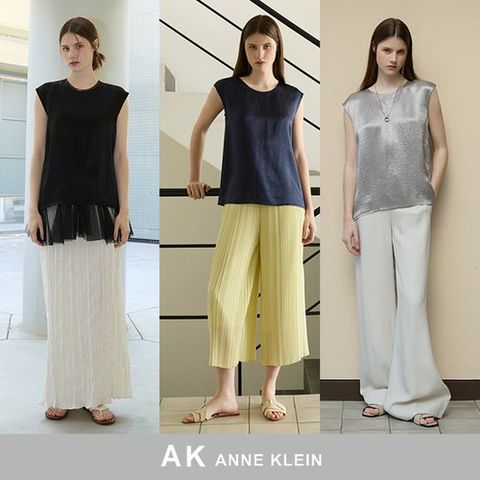 [앤클라인] [AK앤클라인]아세테이트 나시 탑 3종세트