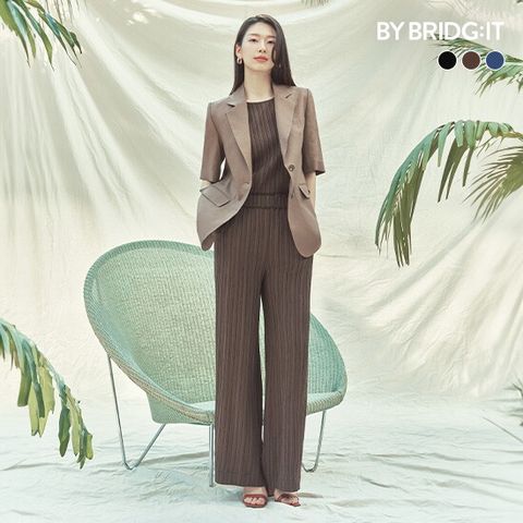 (런칭가 79,900원) 인견 블렌드 플리츠 팬츠 3종