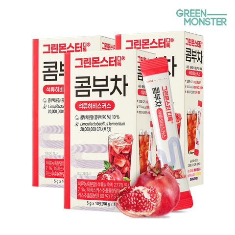 디톡 비건 콤부차 석류히비스커스 3박스 (30포)