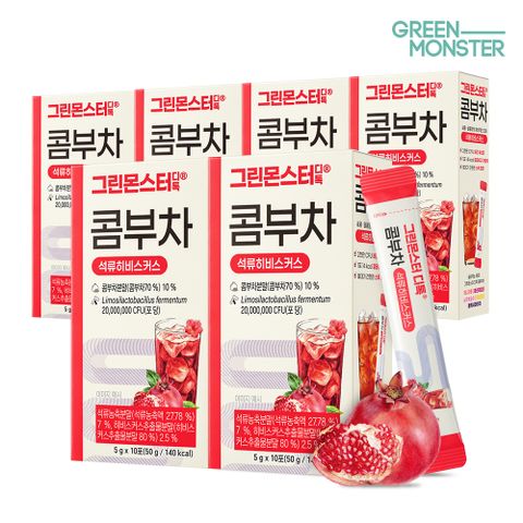 디톡 비건 콤부차 석류히비스커스 6박스 (60포)