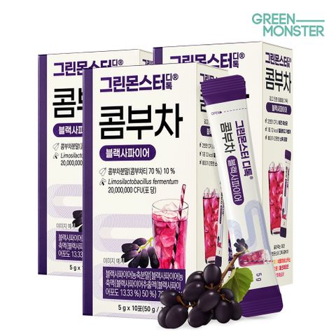 디톡 비건 콤부차 블랙사파이어 3박스 (30포)