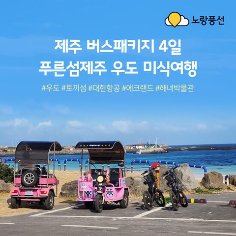 [노랑풍선] 제주도+우도 프리미엄 패키지 3박 4일