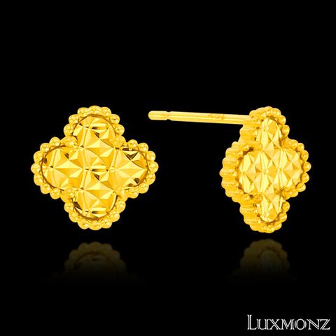 [룩스몬즈] 24K 로얄클로버 귀걸이 + 24K 순금코인 + 바게트테니스 팔찌