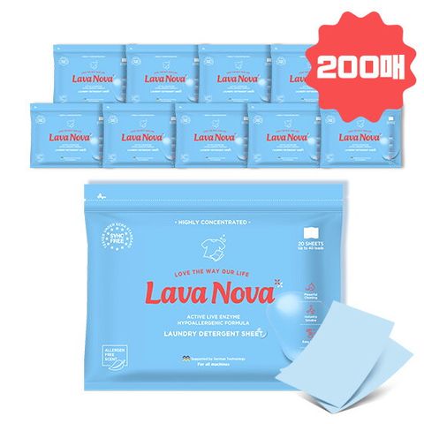 [200매] 독일 과학 시트세제 10팩 총 200매(20매 * 10팩)