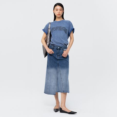 옴브레 워싱 데님스커트_BU