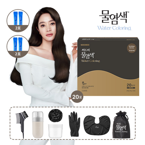 [선택2/입문] 물염색 24회분(미디엄브라운/내추럴블랙)