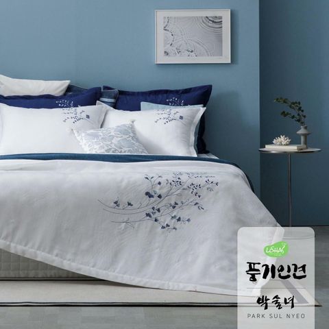 [카드 5%할인,일시불 할인][신라밸x박술녀](SS) 풍기인견 설화 자수 프리미엄 베딩 세트