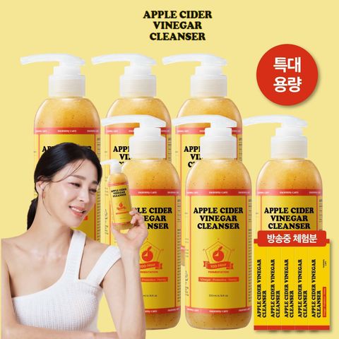 [삼성카드5%할인][방송중 특대용량] 한고은의 애사비 클렌저 세트 (200ml*6개+2ml 체험분 5매)