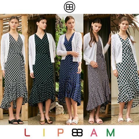 [Lipbbam] 립밤 크레오라 비비안느 프릴 랩원피스 1종+가디건 1종