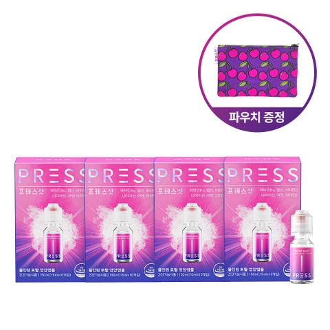 4박스 + 체리 파우치 (액상 비타민 에너지 선물 종합 비타민 엽산 아연 직장인 수험생 부모님)