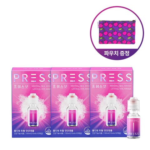 3박스 + 체리 파우치 (액상 비타민 에너지 선물 종합 비타민 엽산 아연 직장인 수험생 부모님)