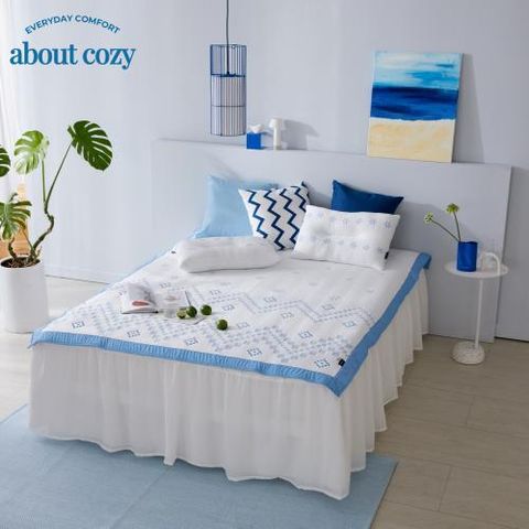 [K]북유럽 자카드 냉감패드 1장+C커브 냉감베개 2개