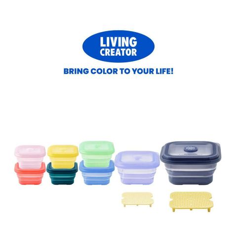 [모바일] 푸쉬락 실리콘 보관용기 세트 (10개)