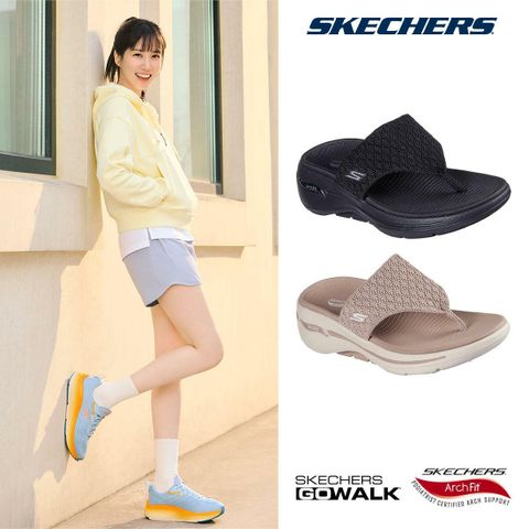 여성 스케쳐스  고워크 아치핏  플리플랍