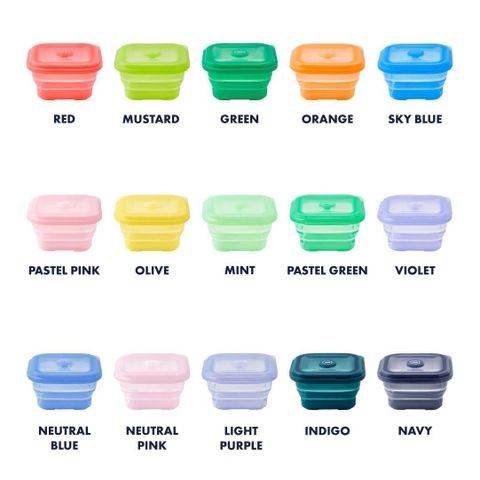 푸쉬락 실리콘 접이식용기 600ml