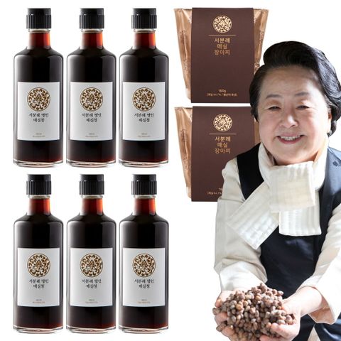 서분례 명인 매실 2종 세트(매실청 350ml 6병+매실장아찌 160g 2팩)