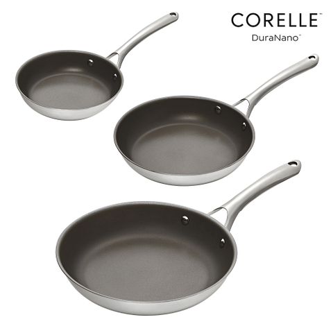 (팬 20+24+28cm)코렐 듀라나노 제로코팅 스텐팬 3종세트