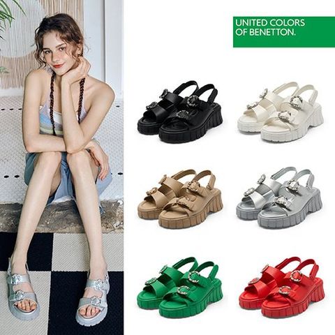 [베네통] BENETTON 시그니처 크리스탈 샌들