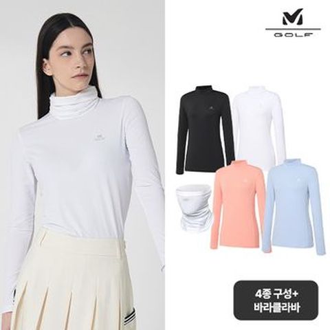 밀레골프 여성 베이스레이어 4종+하프 바라클라바 1종