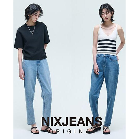◎닉스 25SS 썸머 테이퍼드 여성 마블렌디드 데님 2종