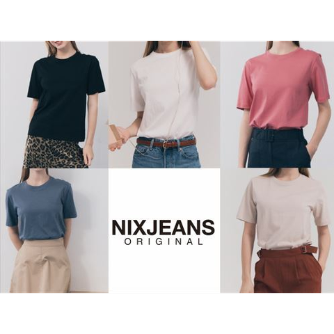 닉스 25SS 퓨어 코튼100 튜블러 티셔츠 여성 5종