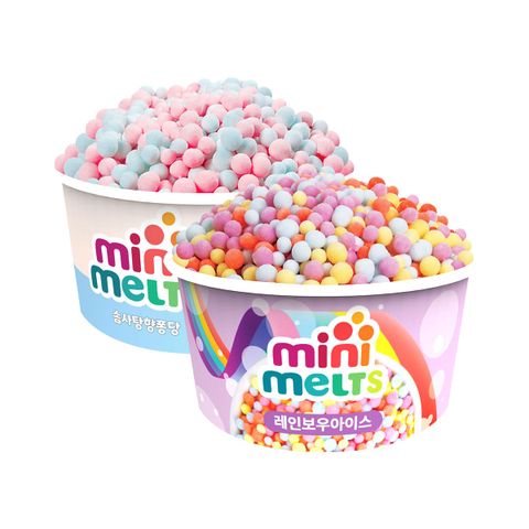[삼성카드5%할인](m) 미니멜츠 구슬아이스크림 2종 30개(솜사탕 15, 레인보우 15)