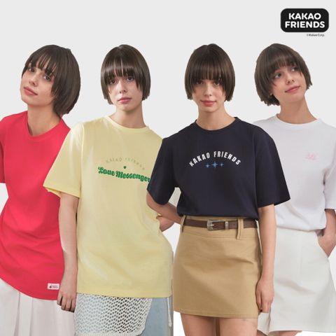 O 카카오프렌즈 25SS 여성 반팔티 4종