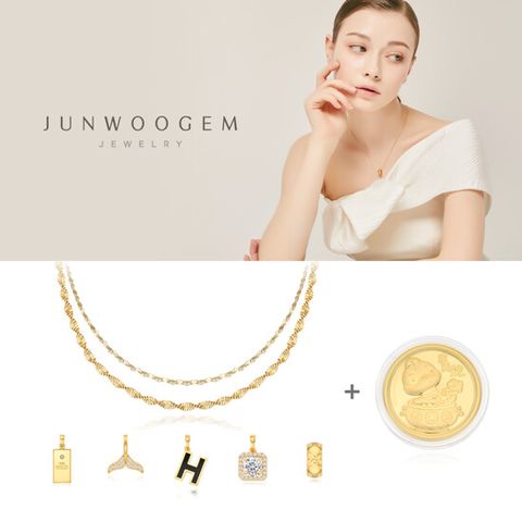 준우젬 18K 트렌드 펜던트 컬렉션 총 7종 +방송중 추가구성(24K 순금 코인)