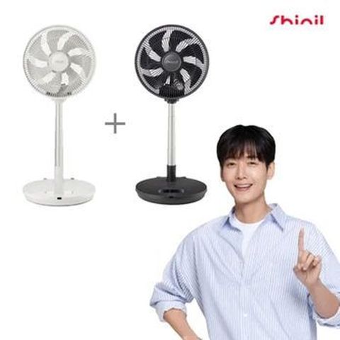 (25년 출시 최신상)신일 BLDC 하이브리드 12인치 무선 폴딩팬 혼합구성(SIF-FD12IV+SIF-FD12NV)