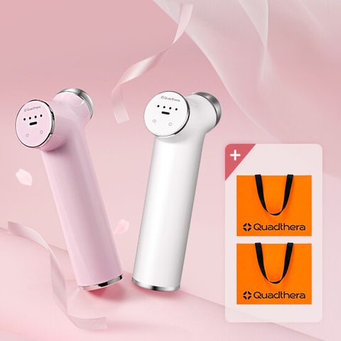[쿼드쎄라] V1 4중 주파수 초음파 기기 2대 세트 (핑크+화이트)