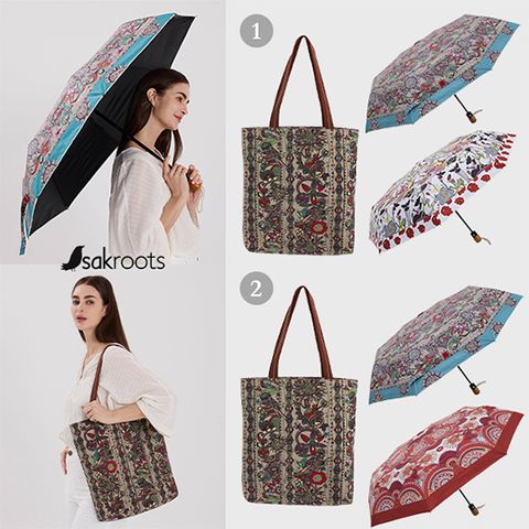 삭루츠 25SS 최신상 우양산 토트백 세트