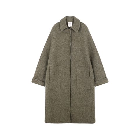 ○by 오일릴리 25FW 폭스 울 블렌디드 롱코트