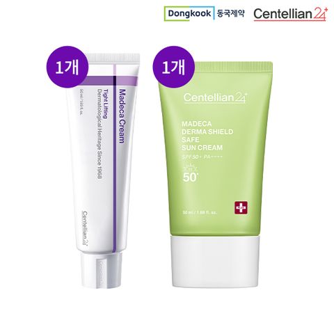 동국제약 마데카크림 타이트리프팅1개+세이프선크림 1개
