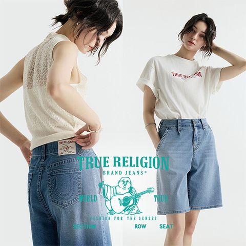 트루릴리전 25SS 여성 쿨맥스 하프 데님팬츠 2종