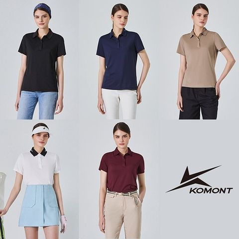 코몽트 25SS 파격기획가! 아이스 반팔 카라 티셔츠 5종, 여성