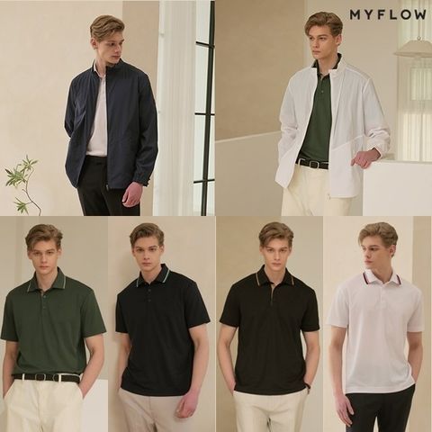 25SS 마이플로우 남성 쿨 에어윈드 5종(윈드재킷+PK카라티 4종)