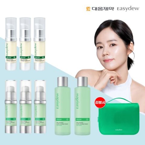대웅제약 이지듀 한가인 기미앰플 15ml*3_기미앰플 시카15ml*3+시카토너 130ml*2+트래블백*1(리뷰시)