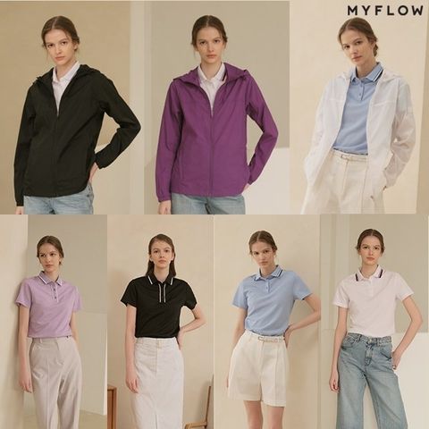 25SS 마이플로우 여성 쿨 에어윈드 5종(윈드재킷+PK카라티 4종)