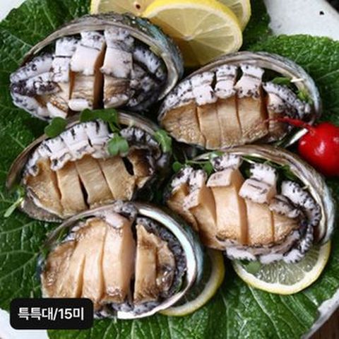 완도특특大활전복 15미(미당 91g~105g)