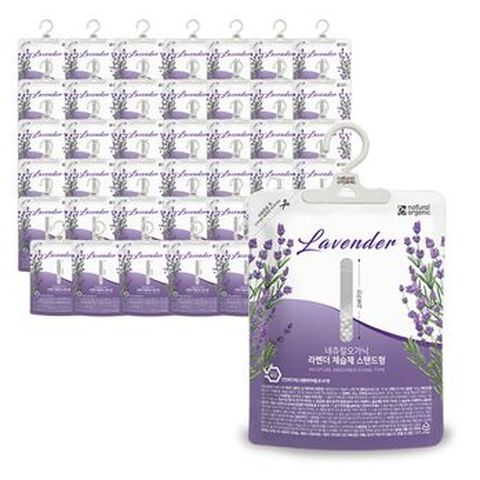 네츄럴오가닉 라벤더 제습제 80종 150g 파우치 40개+옷걸이 40개