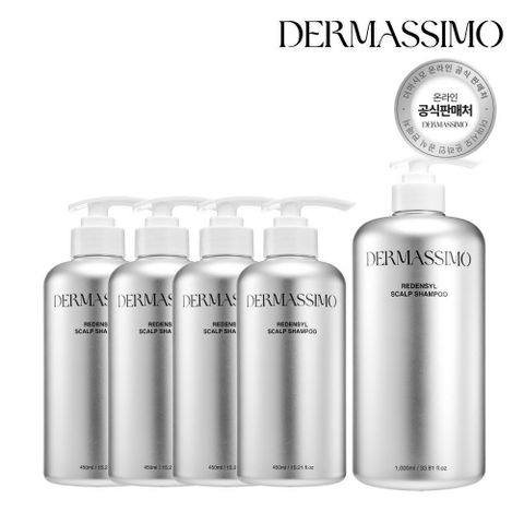 [삼성카드5%할인][조윤주 구성]더마시모 리덴실 스칼프 샴푸 450ml x4개 + 1000ml