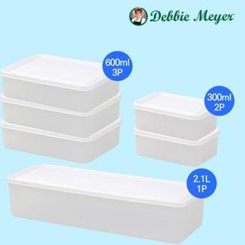 데비박스 스노우화이트 냉동용기 스타터 패키지(300mlX2+600mlX3+2.1L)