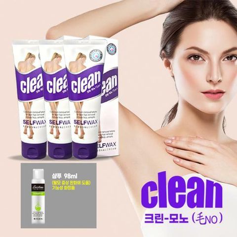 [카드 5%할인]크린모노 제모제 150ml 3개 + 탈모케어 샴푸 98ml 1병