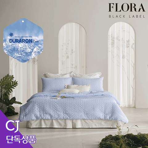 [블랙라벨] 쿨듀오 듀라론 냉감 여름이불+베개커버+패드세트 [SS,Q,K]