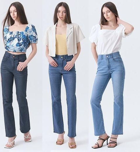 25SS 뱅뱅 여름 여성 라이크라 세미 부츠컷 3종