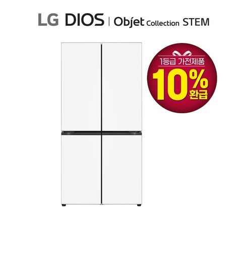 LG STEM 5도어 원매직 직수형 냉장고 1등급_M876MQQ161 옵션택1